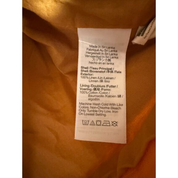 Madewell Orange Linen Oversized Double Breasted Blazer NWT Size Small - Picture 9 of 9